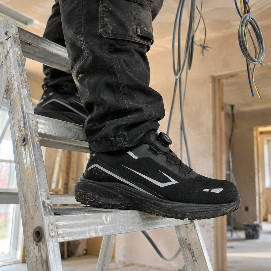 IconWorker Drift on a step ladder during a rewire